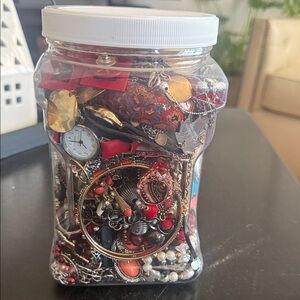 Mystery jewelry jar. Pre-owned jewelry.